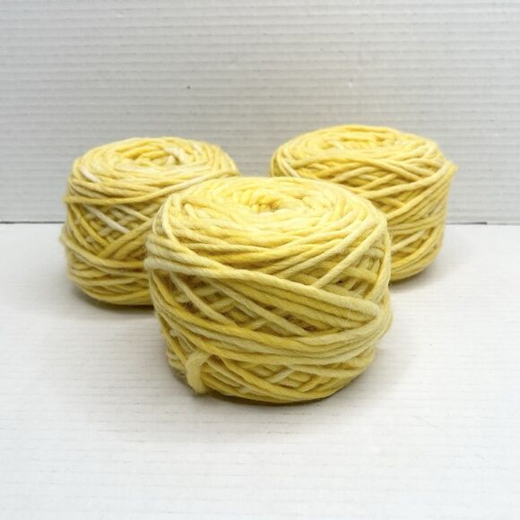 Red Barn Yarn Hand Painted Yellow Wool Mohair 125 yds 4 oz Bulky Lot of 3 - Picture 4 of 5
